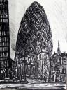 The Gherkin at 30 St. Mary Axe, City of London