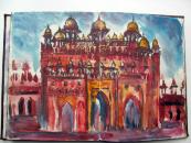 Sketch  ofBuland Darwaza , or the Door of victory,  (built in 1602 A.D), India 