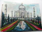 Sketch of The Taj Mahal, Agra, India        